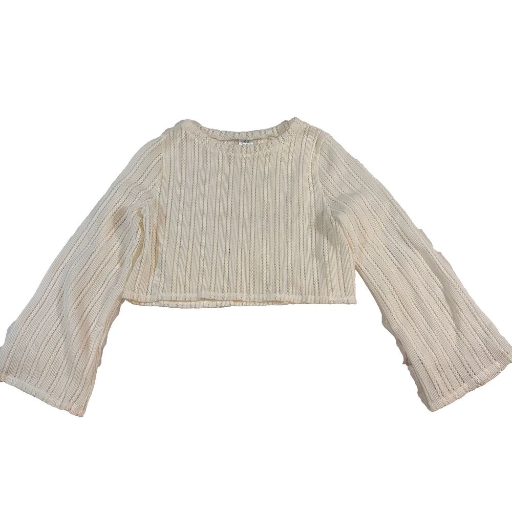 Wild Fable Cropped Long Sleeve Swimsuit Cover Up Top